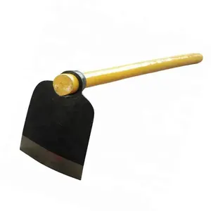 High Quality Railway Steel Hoe Garden Digging Farm Hoe Agricultural Hand Tools Hoe with Wooden Handle