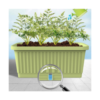 Pots de plantes en plastique auto-arrosants écologiques en forme de rectangle pour jardinière d'herbes et de légumes de jardin pour balcon à la maison
