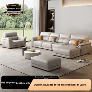 Canapé moderne simple de style impérial en PU, une place, en forme de L, pour salon, gauche ou droite, style italien, luxe léger, bois massif - Product Image 2