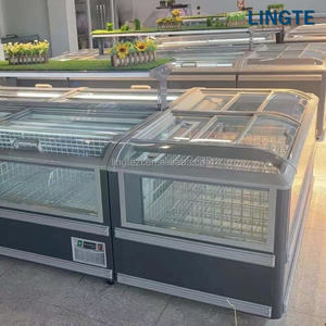 <span class=keywords><strong>Réfrigérateur</strong></span> de supermarché le plus vendu avec portes coulissantes en verre et grandes fenêtres, combinaison de style îlot - Product Image 5