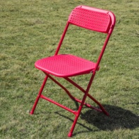 Chaise pliante d'extérieur moderne pour hôtel, avec trous dans le dossier et le siège, en acier et plastique