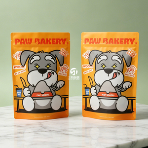 Sachet d'emballage alimentaire personnalisé pour animaux de compagnie, imprimé numériquement, pochette à fermeture éclair verticale, résistant à l'humidité, pour friandises pour chiens et collations pour chats - Product Image 6