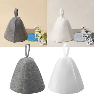 Chapeau de sauna en feutre anti-chaleur, bonnet de douche épaissi avec serviette turban à séchage rapide, accessoire de salle de bain réutilisable - Product Image 2