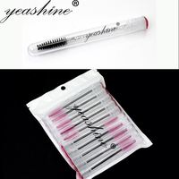Échantillon gratuit de cils, brosses jetables à marque privée avec tube en plastique, brosse à mascara