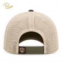 Casquette de baseball trucker en maille 6 panneaux 4U en gros, décontractée, unisexe, toutes saisons, réglable, pour l'extérieur, mode urbaine, 3 couleurs