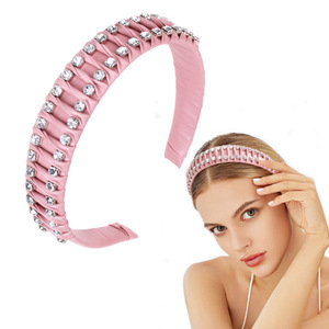 Diadema de Pedrería Rosa para Mujer Hua Liyu, Accesorio para el Cabello de Moda para el Día de San Valentín - Product Image 1
