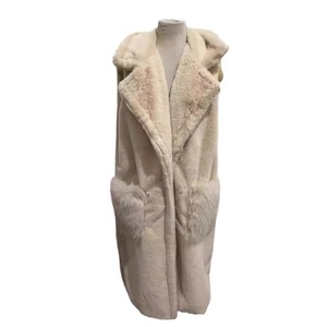 Nouveau gilet de vêtements d'extérieur pour femmes grande taille automne et hiver avec poches à la mode, col de costume long <span class=keywords><strong>sans</strong></span> manches - Product Image 1