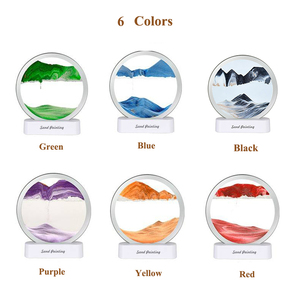 현대 책상 조명 3D <span class=keywords><strong>LED</strong></span> 터치 컨트롤 DC 전원 동적 풍경 Quicksand 페인팅 야간 조명 <span class=keywords><strong>RGB</strong></span> 조명 디밍이 가능한 Type-C - Product Image 2