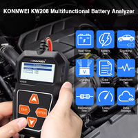 Analizador Portátil de Baterías y Sistemas de Carga Automotrices de 12V, Herramienta de Diagnóstico de Baterías Automotrices KONNWEI KW208