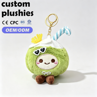 Porte-clés en peluche noix de coco très populaire, adorable breloque en peluche en forme de boisson coco kawaii avec lunettes de soleil pour sac