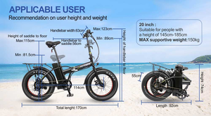 Bicicleta de Montaña <span class=keywords><strong>plegable</strong></span>, bici eléctrica de 1000W y 48V, neumático ancho híbrido, <span class=keywords><strong>plegable</strong></span>, retro - Product Image 6