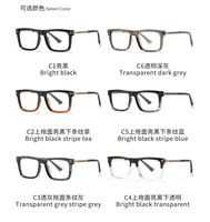 Vente en gros de lunettes de protection contre la lumière bleue classiques personnalisables, tendance, populaires, style Ins, montures carrées unisexes