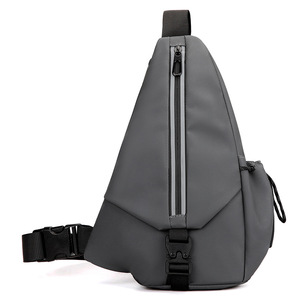 Custom logo Fashion Simple Oxford Leisure <b>Cool</b> Reflective Chest <b>Bag</b> Waterproof Lightweight Outdoor Men's Shoulder Crossbody <b>Bag</b> - Product Image 3
