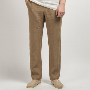 <span class=keywords><strong>Pantaloni</strong></span> Casual <span class=keywords><strong>da</strong></span> <span class=keywords><strong>uomo</strong></span> in cotone <span class=keywords><strong>di</strong></span> <span class=keywords><strong>lino</strong></span>, nuovi <span class=keywords><strong>pantaloni</strong></span> larghi in stile cinese, con vita media, larghi e leggeri - Product Image 5
