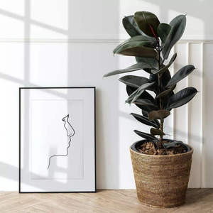 Trang Trí Khách Sạn Tranh Vẽ Đường Kẻ Tối Giản Màu Vàng Tùy Chỉnh Phong Cách Boho Bờ Biển Scandinavia Đơn Giản Tranh Vải Bố Có Khung - Product Image 3