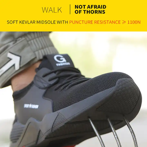 Zapatos <span class=keywords><strong>de</strong></span> <span class=keywords><strong>Seguridad</strong></span> <span class=keywords><strong>de</strong></span> Verano para Hombre Ligeros y Transpirables <span class=keywords><strong>de</strong></span> Malla para Deportes Casuales con Suela <span class=keywords><strong>de</strong></span> Goma y Plantilla <span class=keywords><strong>de</strong></span> Acero para Protección Laboral - Product Image 3