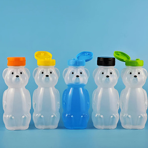 Vasos de Plástico de Grado Alimenticio con Pajita de Oso para Miel, Botella de Jugo con Tapa Abatible de 8 Oz, Botellas de Entrenamiento para Bebés con Boquilla de Compresión para Alimentación - Product Image 2