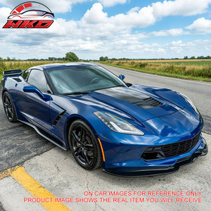 Compatible con Chevrolet Corvette C7 2014-2019, Labio de Parachoques Delantero Estilo Stage 2, Negro Mate - Product Image 3