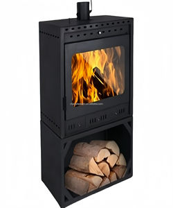 Innovadora Estufa de Leña de Hierro Fundido con Quemador de Leña Real, Moderna y Eficiente para Calefacción Doméstica - Product Image 6