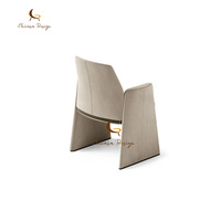 Chaises de négociation au design minimaliste nordique avec accoudoirs individuels, chaises de salle à manger rembourrées en tissu pour hôtels et réunions créatives
