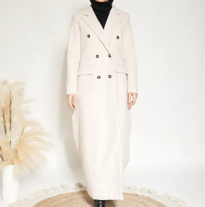 2023 New women muslim Coat High Quality Oversized Coats Long Covered Coats Muslim Dibai Abaya Outerwear Winter Women