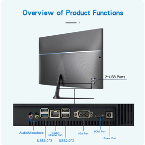 Top-Hersteller Großhandel OEM Angepasster High-End I5 Verschiedene Prozessoren Unabhängige Grafik Ultra-<span class=keywords><strong>d</strong></span>ünner All-in-One-Computer - Product Image 4