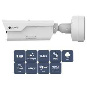 Caméra IP Bullet ANPR 5MP avec IA ISP, IK10 & IP67, reconnaissance <span class=keywords><strong>de</strong></span> plaques <span class=keywords><strong>d</strong></span>'<span class=keywords><strong>immatriculation</strong></span> pour parkings et intersections - 4COVR - Product Image 2