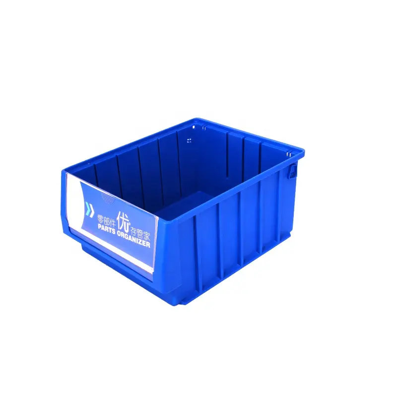 Heavy duty plastic warehouse rack bin for parts and components storage