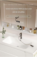 Table Console avec Miroir Lumineux Moderne Simple, Ensemble Coiffeuse de Maquillage pour Petite Salle de Bain