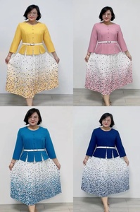 เดรสจีบสีสันสดใสคุณภาพดีไซส์ 5XL สำหรับผู้หญิงแอฟริกัน  ชุดเดรสยาวทรงหรูหราสำหรับใส่ไปโบสถ์ ไซส์พลัส - Product Image 5