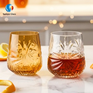 Samyo Vendita Calda: Calici in Cristallo Premium Personalizzati con Logo, 420/470ml, Soffiati a Mano, Color Ambra con Rilievi, per Vino Rosso - Product Image 3
