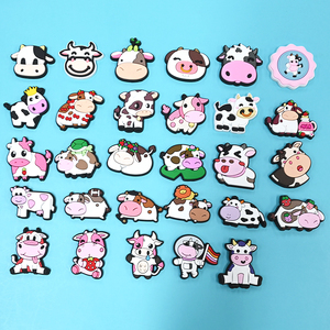 2024 Nieuwe Schoen Bedels Dieren Voor Groothandel Zachte Pvc Designer Schoen Accessoires Bedels Accessoires Schattige Koe Schoen Bedels