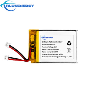 แบตเตอรี่ลิเธียมโพลิเมอร์แบบชาร์จได้ รุ่นสั่งทำพิเศษ 462840 3.8V 720mAh พร้อมขั้วต่อสายไฟ แบตเตอรี่ลิเธียมโพลิเมอร์แบบพกพาที่ปรับแต่งได้ - Product Image 1