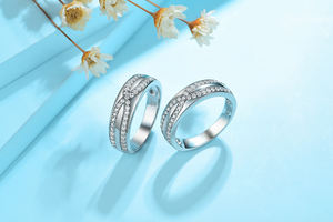 Personalisierte 925 Sterling Silber Kreative Design Weiß Vergoldet Zirkonia Cz Versprechen Ringe Für Valentinstag Geschenke - Product Image 2