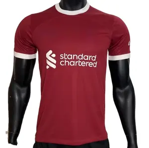 Custom Voetbal Shirt Maker Voetbal Jersey Voetballer Training Shirts China Fabricage Ontwerp Uw Eigen Voetbal Jersey