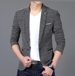 Blazer en velours noir pour hommes avec motif de fleurs de luxe <span class=keywords><strong>Veste</strong></span> de costume élégante à l'avant plat pour décontracté, affaires, fête, mariage Ensemble pour hommes - Product Image 6