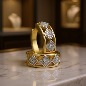 Elegante anillo de cóctel chapado en oro con circonita cúbica cuadrada y engaste micro pavé para mujer, joyería moderna para fiestas. - Product Image 2