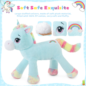 หมอนตุ๊กตายูนิคอร์นยัดไส้รูปสัตว์น่ารักของขวัญอายุ3-8ขวบสำหรับเด็กผู้หญิงขนาดใหญ่ยัดไส้ยูนิคอร์นหมอนของขวัญ - Product Image 3