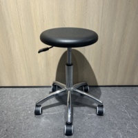 Tabourets ergonomiques en PU, chaise de poste de travail PC ronde rotative réglable en hauteur, chaises d'étudiants d'université, équipement de laboratoire scientifique