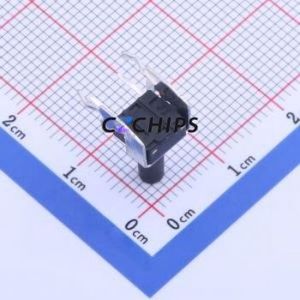 TS-1093C-A15B3-D1 Tactile Switch Bent Lead Through Hole-4P,6x6mm Single Pole Single Throw Round Button 2.5N Right Angle Insert - Product Image 2