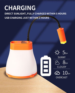 <span class=keywords><strong>Linterna</strong></span> LED para acampar, recargable con carga <span class=keywords><strong>de</strong></span> panel solar, energía solar impermeable IP65 90 DC 5V 0,5 120 50000 - Product Image 3
