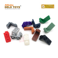 DELO TOYS Briques de construction en plastique en vrac DIY, matériau ABS, pièces détachées MOC, supports 1x1 - 1x2 (N°79389)