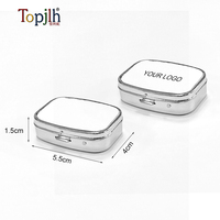 Boîte de rangement métallique Topjlh pour sublimation, étui organisateur portable vierge, imprimable pour transfert thermique, impression DIY, cadeau personnalisé