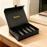 Juego de botellas de perfume cosméticas personalizadas, caja de regalo magnética, embalaje cerrado con imán de aceite esencial