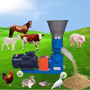 A Small mini goat horse chicken rabbit poultry pullet feed processors pellet maker making machines in Nigeria Japan Zambia plant