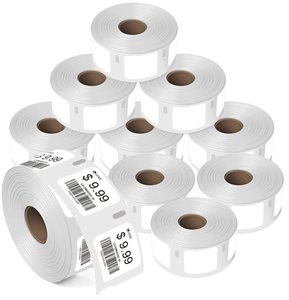 25x25mm DYMO Compatible Thermal <b>Printer</b> Labels Perforated Square Barcode Labels - Product Image 2
