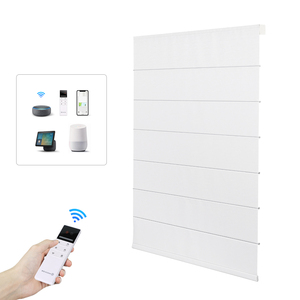 Stores romains occultants électriques modernes sur mesure à double rail supérieur, avec protection UV et fonctionnement automatique - Product Image 1