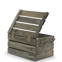 Boîte de rangement multifonctionnelle écologique peinte à la main, boîte cadeau en bois élégante avec couvercle, vente chaude