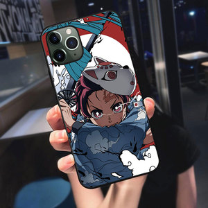 Custodia per telefono Demon Slayer con stampa di moda per <span class=keywords><strong>Iphone</strong></span> <span class=keywords><strong>13</strong></span> 12 11 <span class=keywords><strong>Pro</strong></span> <span class=keywords><strong>Max</strong></span> Xs Xr X <span class=keywords><strong>Cover</strong></span> in Tpu traslucido opaco nero Rengoku Kyoujurou - Product Image 5
