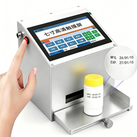 Imprimante jet d'encre industrielle de bureau 12,7 mm pour l'impression de codes QR, de codes-barres et de logos sur bouteilles, tubes et boîtes en plastique, avec indication de date de péremption